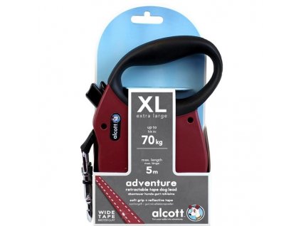 Alcott navíjecí vodítko Adventure červené XL do 70kg 5m