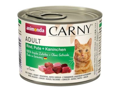 Animonda Carny cat konz. - hovězí, krůta + králík