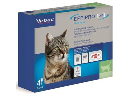 Effipro Duo Cat 50/60 mg spot-on 4 x 0,5 ml