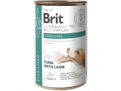 Brit Veterinary Diets Dog konz, Gluten&Grain free Sterilised 400 g