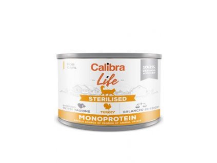 Calibra Cat Life  konz.Sterilised Turkey 200g