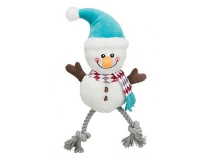 Vánoční hračka pes Xmas SNOWMAN plyš/bavlna 41cm TR