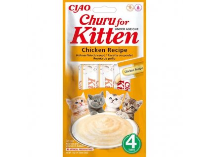 Inaba Churu cat snack Kitten kuře 4x 14g