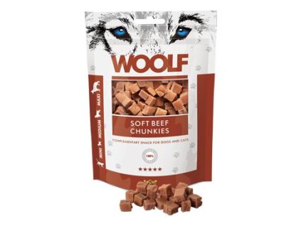 WOOLF Classic poch. Soft Beef Chunkies 100g