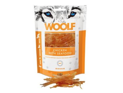 WOOLF Classic poch. Chicken with Seafood 100g