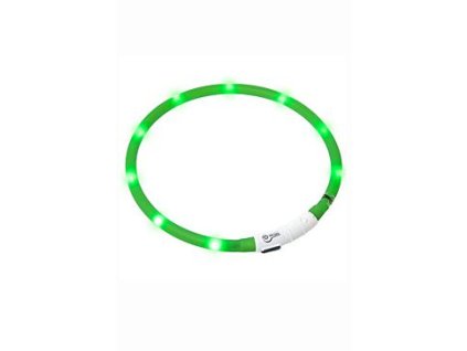 Obojek USB Visio Light LED nabíjecí 70cm zelený KAR