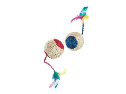 Hračka kočka Míček sisalový 6cm mix barev KAR