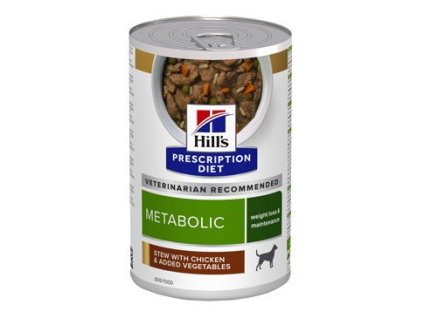 Hill's Can. PD Metabolic Weight Loss Chick&Veg Kon354g