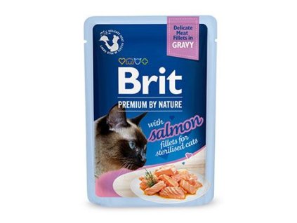 Brit Premium Cat D Fillets Gravy Salmon Sterilised 85g