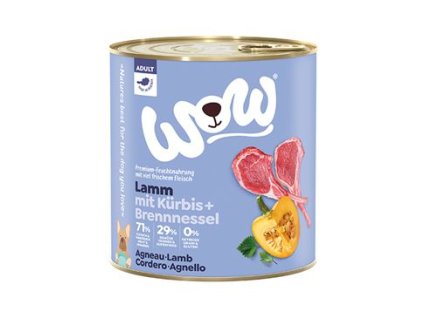 WOW Dog konzerva Adult jehněčí s dýní 800g