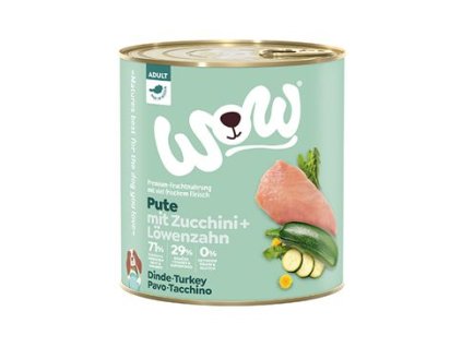 WOW Dog konzerva Adult krocan s cuketou 800g