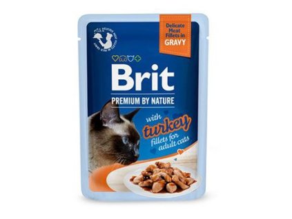 Brit Premium Cat D Fillets in Gravy with Turkey 85g
