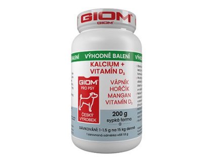 Giom S pes Kalcium+D3 200g plv