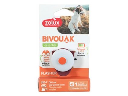 Světýlko blikací BIVOUAK USB červená Zolux