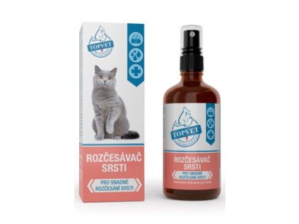 Rozčesávač srsti pro kočky TOPVET 100ml
