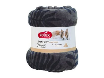 Pelech deka COCOON 200x150cm antracit se vzorem Zolux