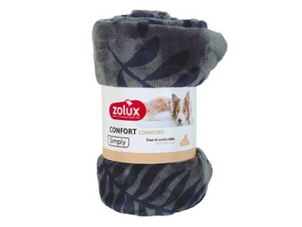 Pelech deka COCOON 150x100cm antracit se vzorem Zolux