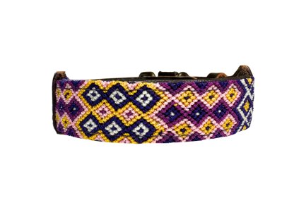 Kožený mexický obojek S