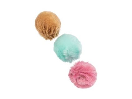 Hračka kočka Kožešinová kulička s catnipem 3cm TR