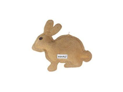 Hračka pes animALL Králík kůže, natural 20x20cm
