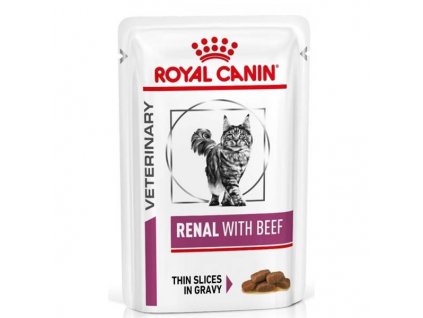 Royal Canin VD Cat kapsička Renal with beef 12x80g