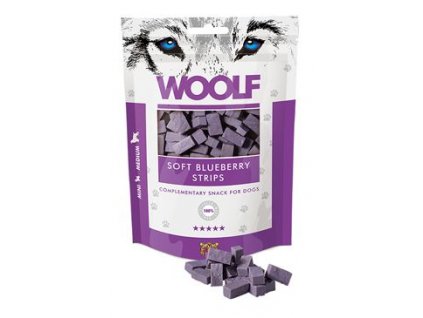 WOOLF pochoutka soft blueberry strips 100g