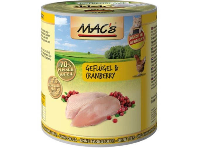 Konz. MACs Cat DRŮBEŽ a BRUSINKA (Distribuce neznámá, Velikost balení 200 g )