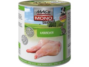 Konz. MACs Dog MONO Sensitive KRÁLÍK (Distribuce neznámá, Velikost balení 400 g )