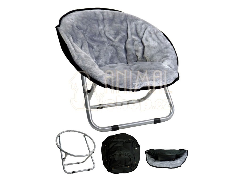 Pohodlné relaxační pelíškové křeslo pro mazlíčky - různé barvy (barva šedá)
