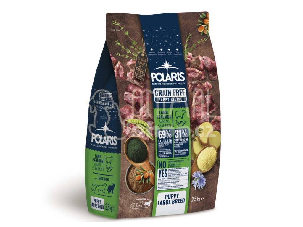 Polaris Dog Puppy Large jehně & losos GF 2,5 kg