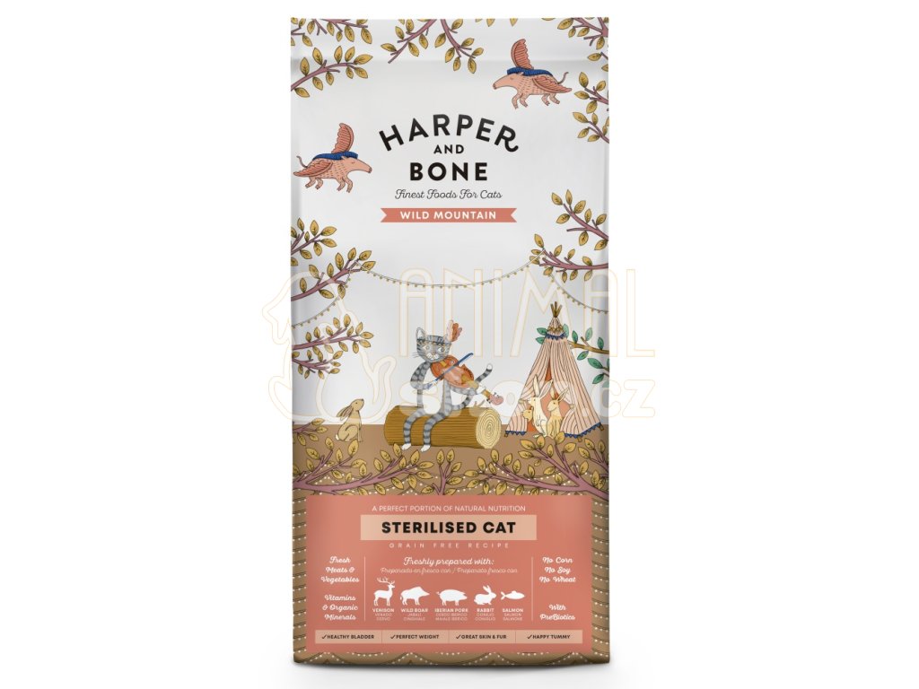 Harper and Bone Cat Sterilised divoké hory 5 kg