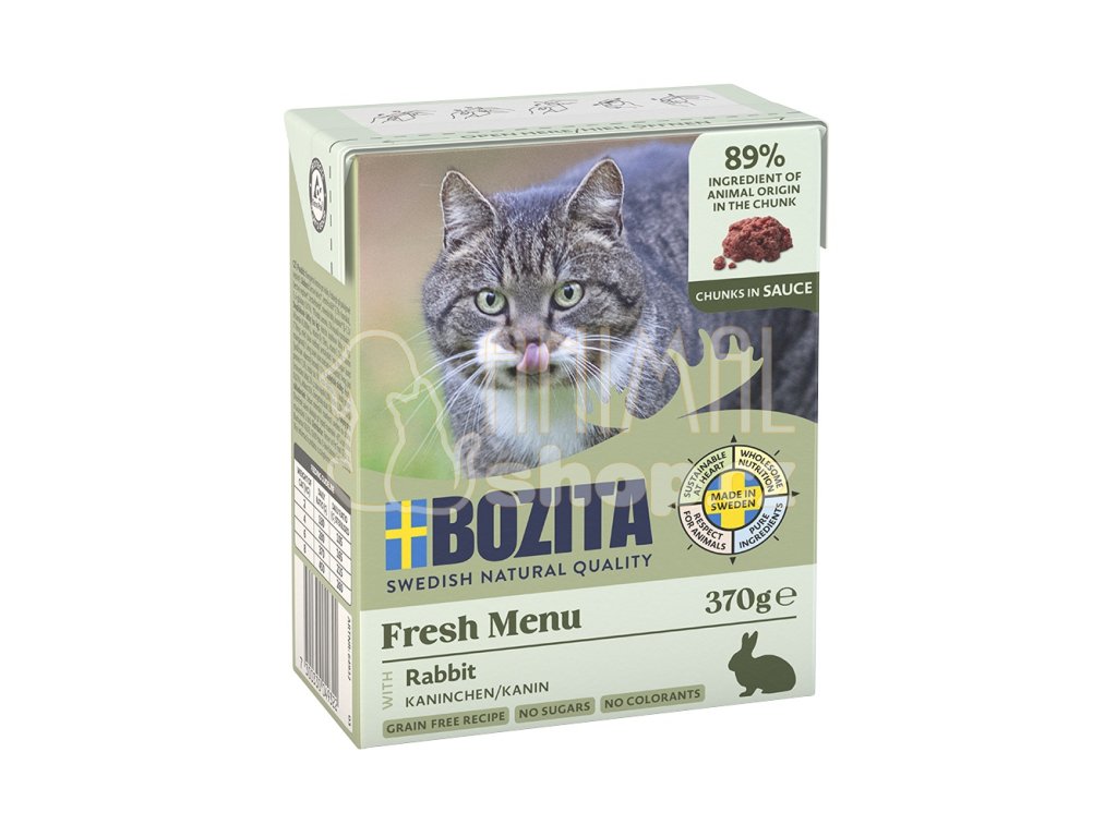 6x Bozita Cat kousky v omáčce s králičím, (Multi tetrapak 6x370g)