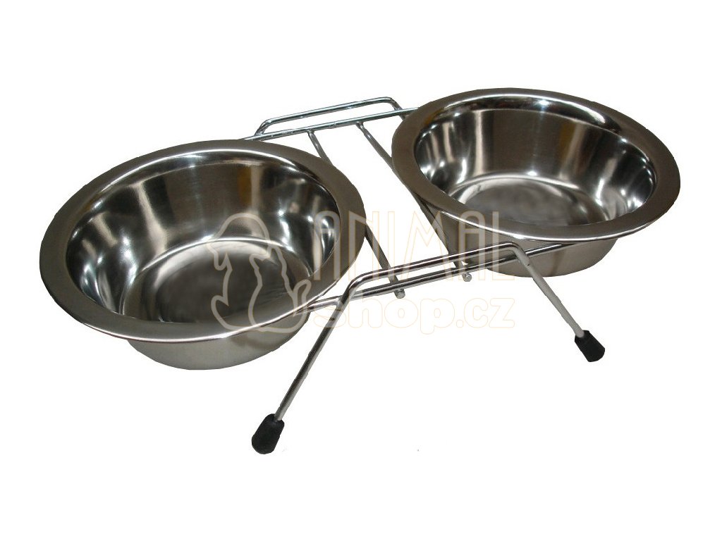 4119 nerezove misky dvojite ve stojanku 2x1 8l