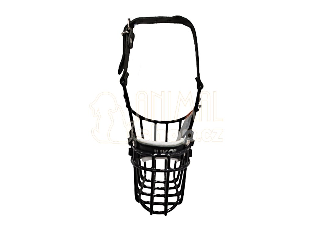 Náhubek černý/kov pudl, jezevčík - pes