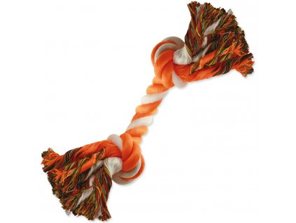 Hračka Dog Fantasy uzel bavlněný oranžovo-bílý 2 knoty 20cm