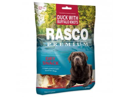 Pochoutka RASCO Premium bůvolí uzle s kachním masem 5 cm