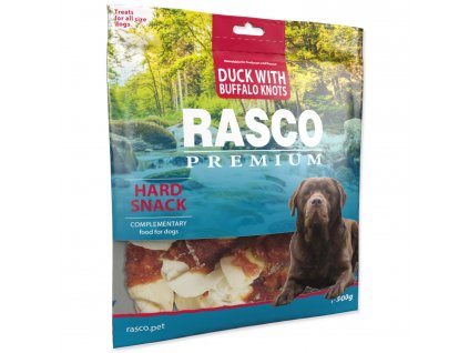 Pochoutka RASCO Premium bůvolí uzle s kachním masem 5 cm