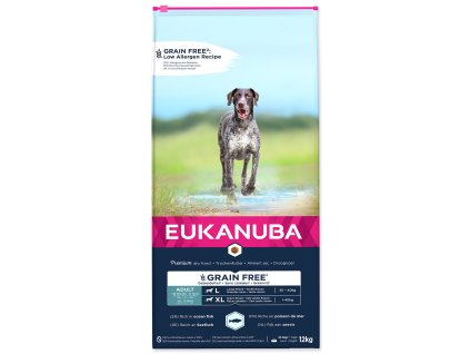 Krmivo EUKANUBA Adult Large & Giant Grain Free Ocean Fish 12kg