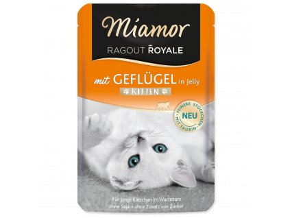 Kapsička MIAMOR Ragout Royale Kitten drůbeží v želé