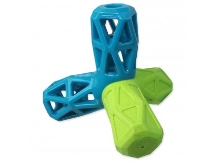 Hračka DOG FANTASY geometrická pískací modro-zelená