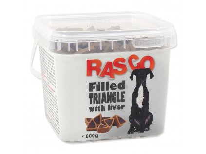 Pochoutka RASCO Dog plněné trojúhelníčky s játry