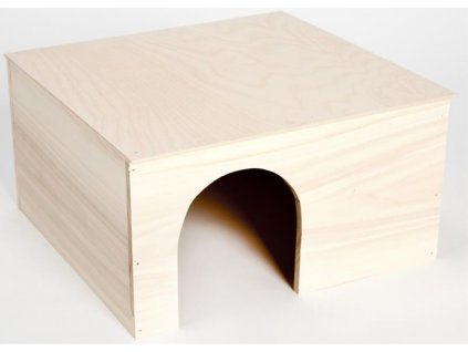 Domek dřevo králík rovná střecha XXL 37 x 35 x 20 cm