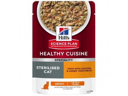 Hill's Science Plan Feline Adult Sterilised Cat Chicken & Vegetables stew kapsička 12 x 80 g