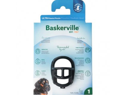 Náhubek plast Baskerville černý The Company - velikosti 1-6
