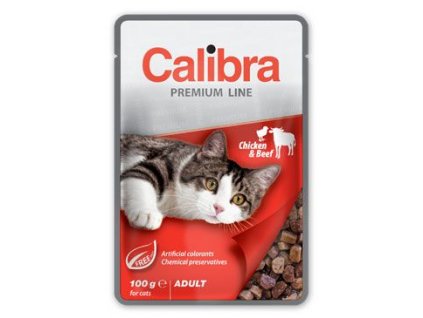 Calibra Cat kapsa Premium Adult Chicken & Beef 100g