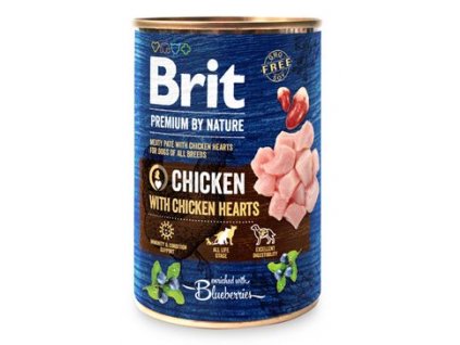 Brit Premium Dog by Nature konz Chicken & Hearts 400g