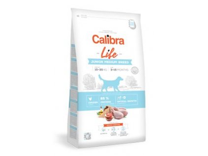 Calibra Dog Life Junior Medium Breed Chicken 12kg