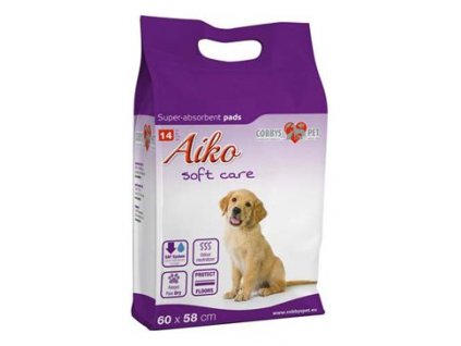 Podložka absorbční pro psy Aiko Soft Care 60x58cm 14ks