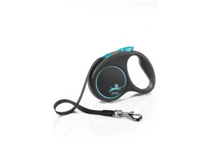 Vodítko FLEXI Black Design S pásek 5m/15kg modrá