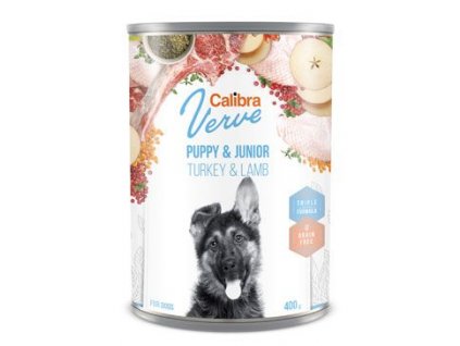 Calibra Dog Verve konz.GF Junior Turkey&Lamb 400g